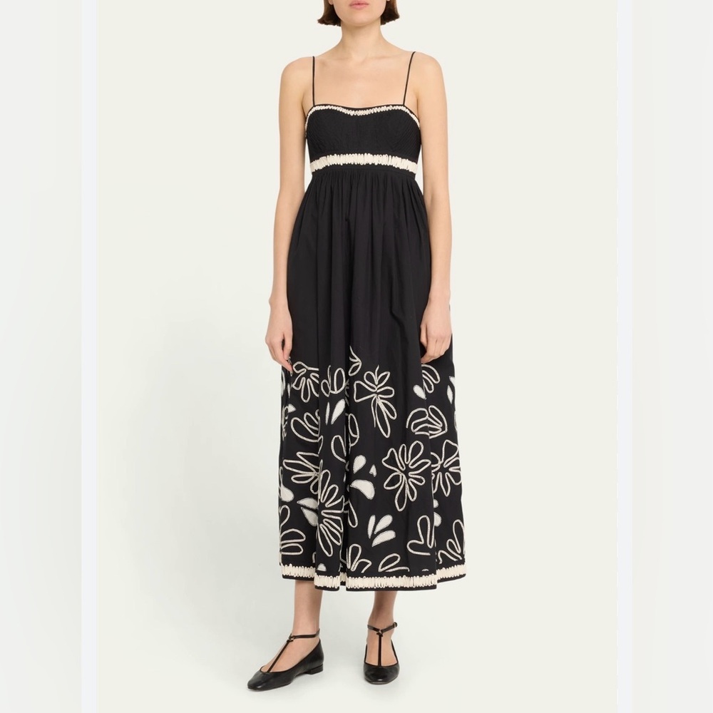 Ulla Johnson New Hollis Embroidered Cotton Long Dress Size 10 - Picture 5 of 16